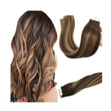 Hair Tape Extensions 100% Real Human Hair / Device.